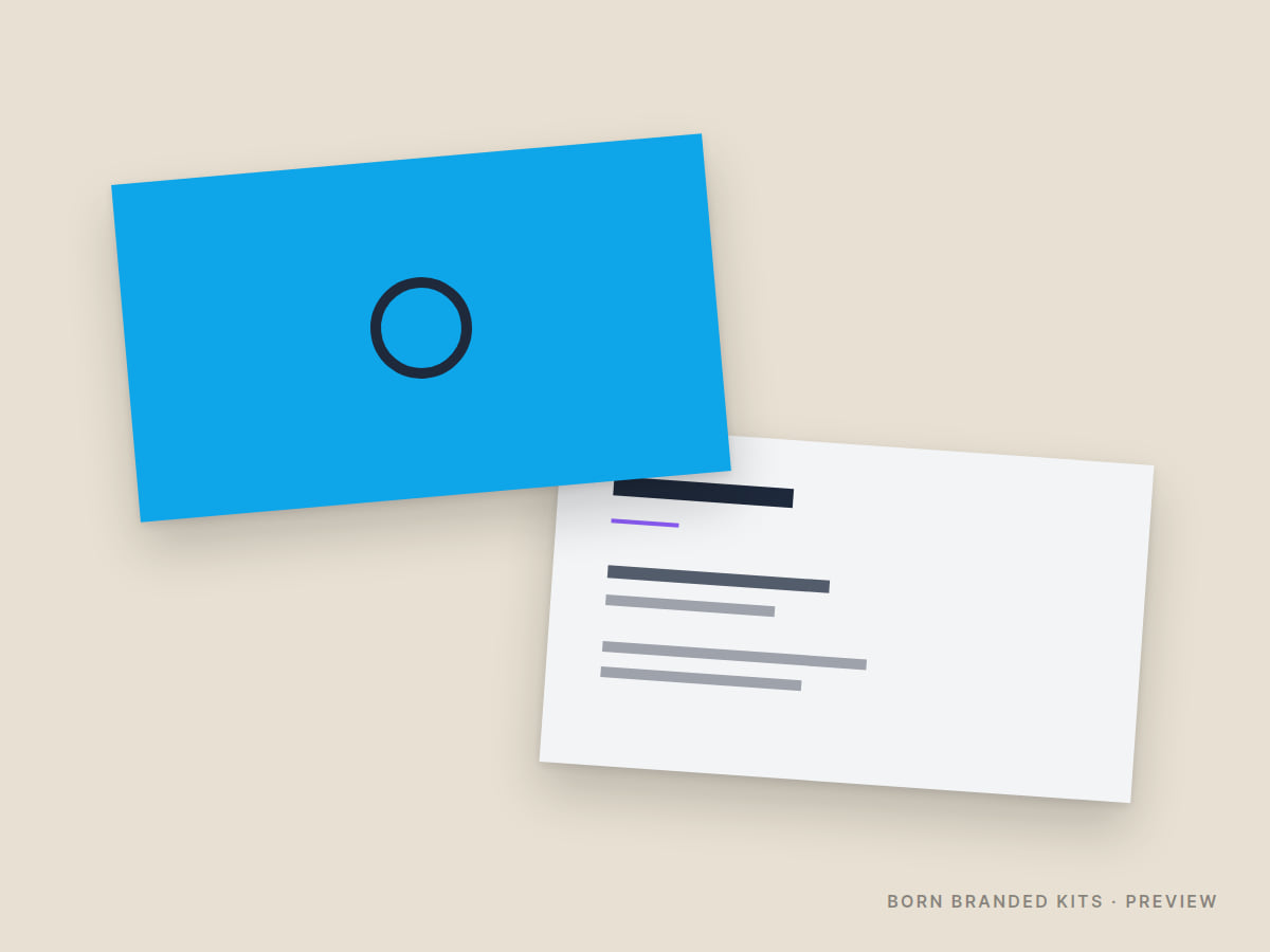 Preview: Lucent Automations business cards, front and back, with placeholder text